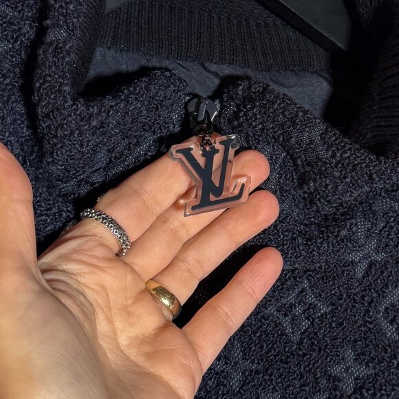 Louis Vuitton Navy Blue Monogram Bouclette Zipped Blouson Jacket - Picture 7 of 13